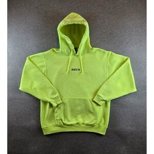 SSUR Men's Neon Green Embroidered Box Logo Hoodie‎ Size Large Streetwear